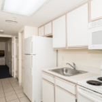 Fully-equipped kitchen with essential appliances