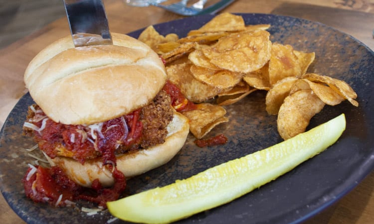 Chicken Parmesan Sandwich at Sandtrap Sports Bar